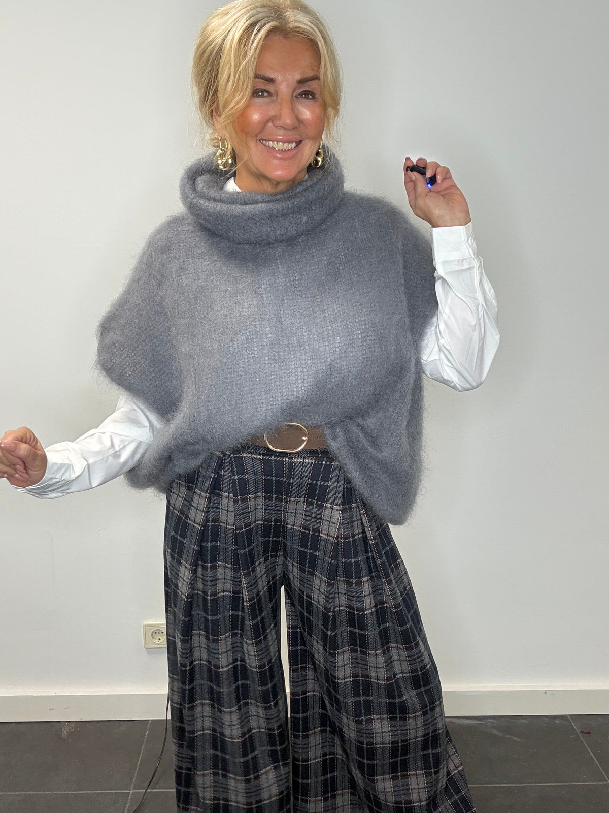 Spencer de mohair gris