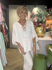 Blouse Linnen Monaco zacht rose