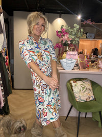 Mi Piace Dress | MP202757EBPT Embroidered Bloom Print - Multicolour