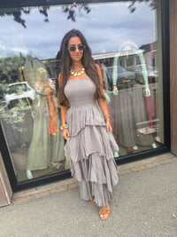 Robe bustier taupe