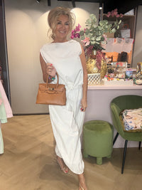 Beige toppi nauhalla