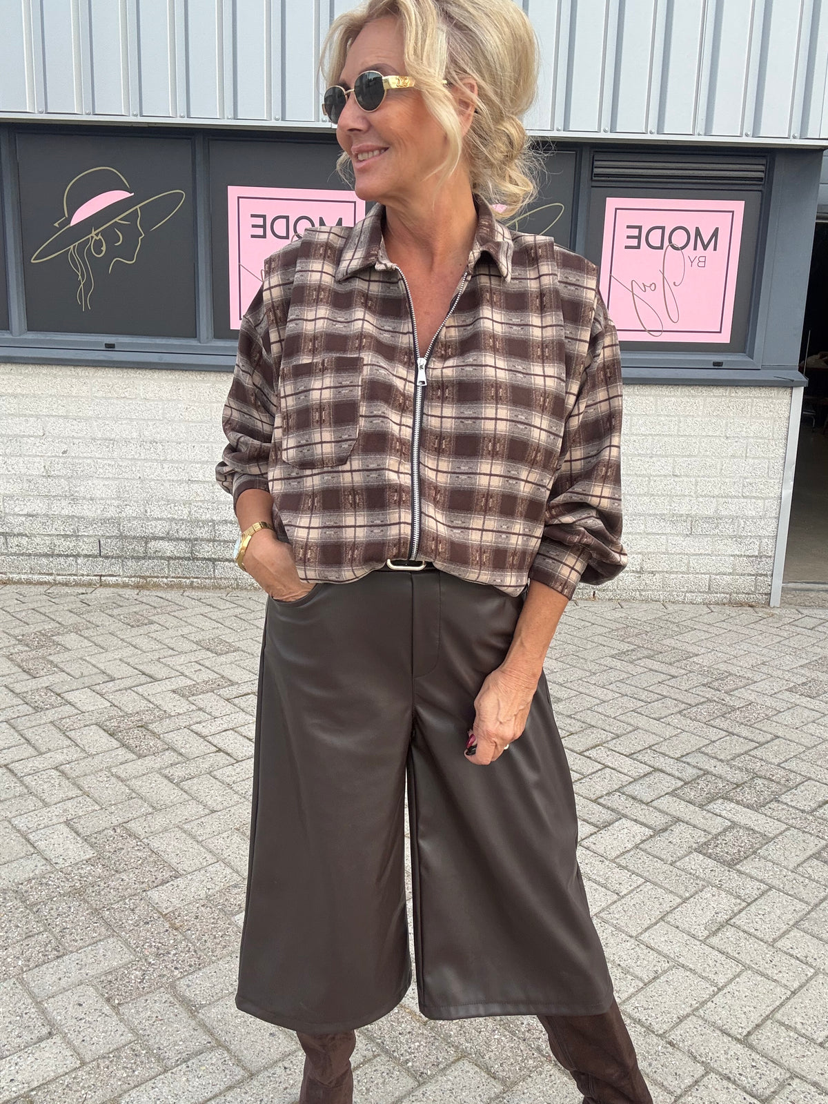 Brown Flannel Blouse Jacket lizzy