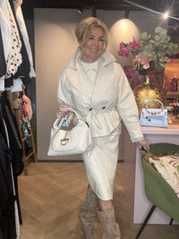 Nederdel Creme Puh Læderlook Alida