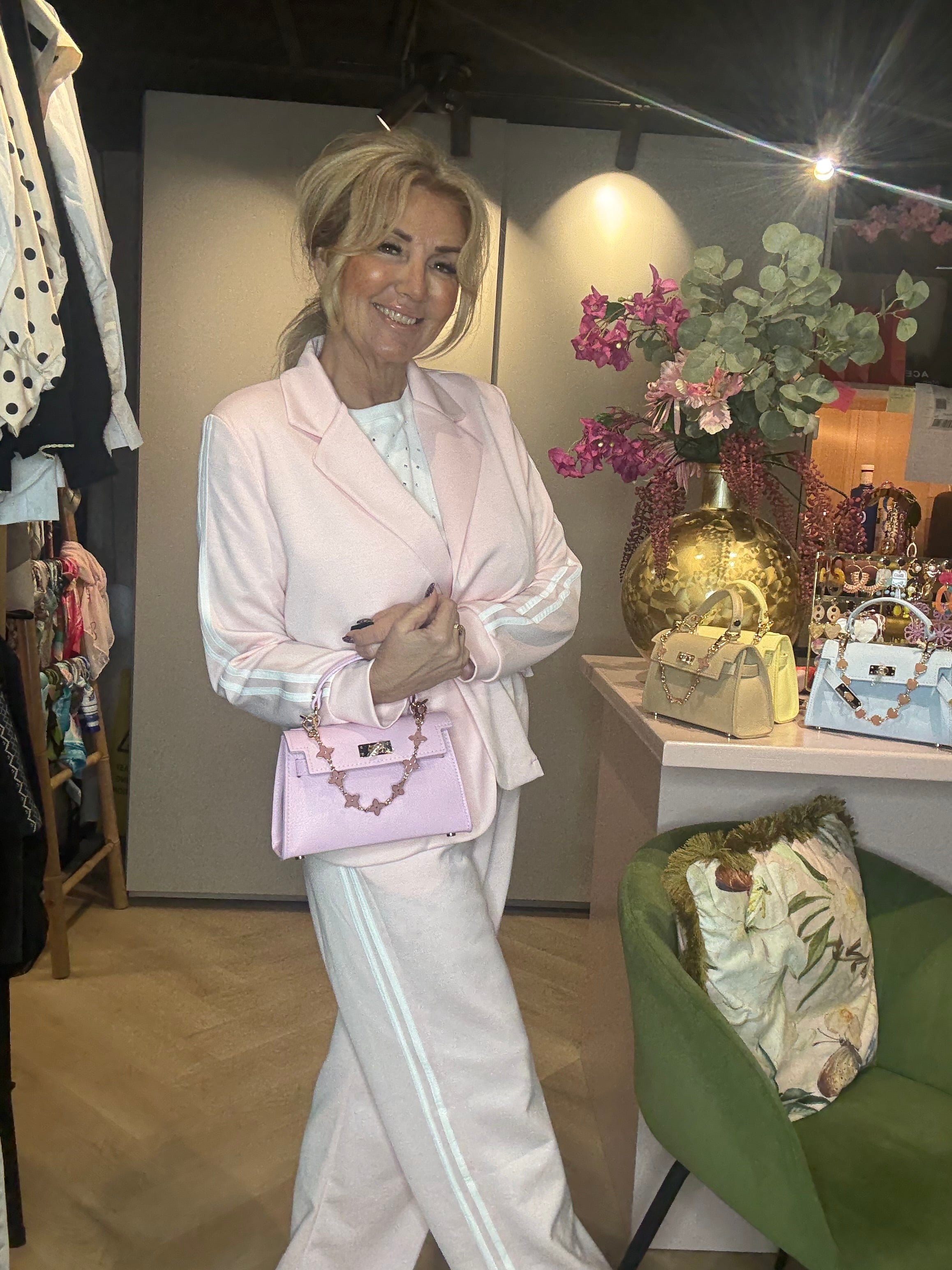 Twee delig Comfy pak Rose Stripe