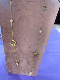 Cadena de oro con trébol de diamantes 🍀