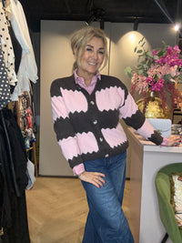 Vest Roos zigzag Rose / Bruin