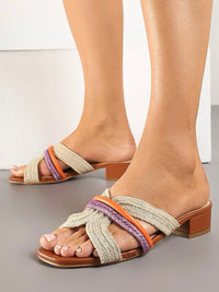 Slipper Rafra oranje camel