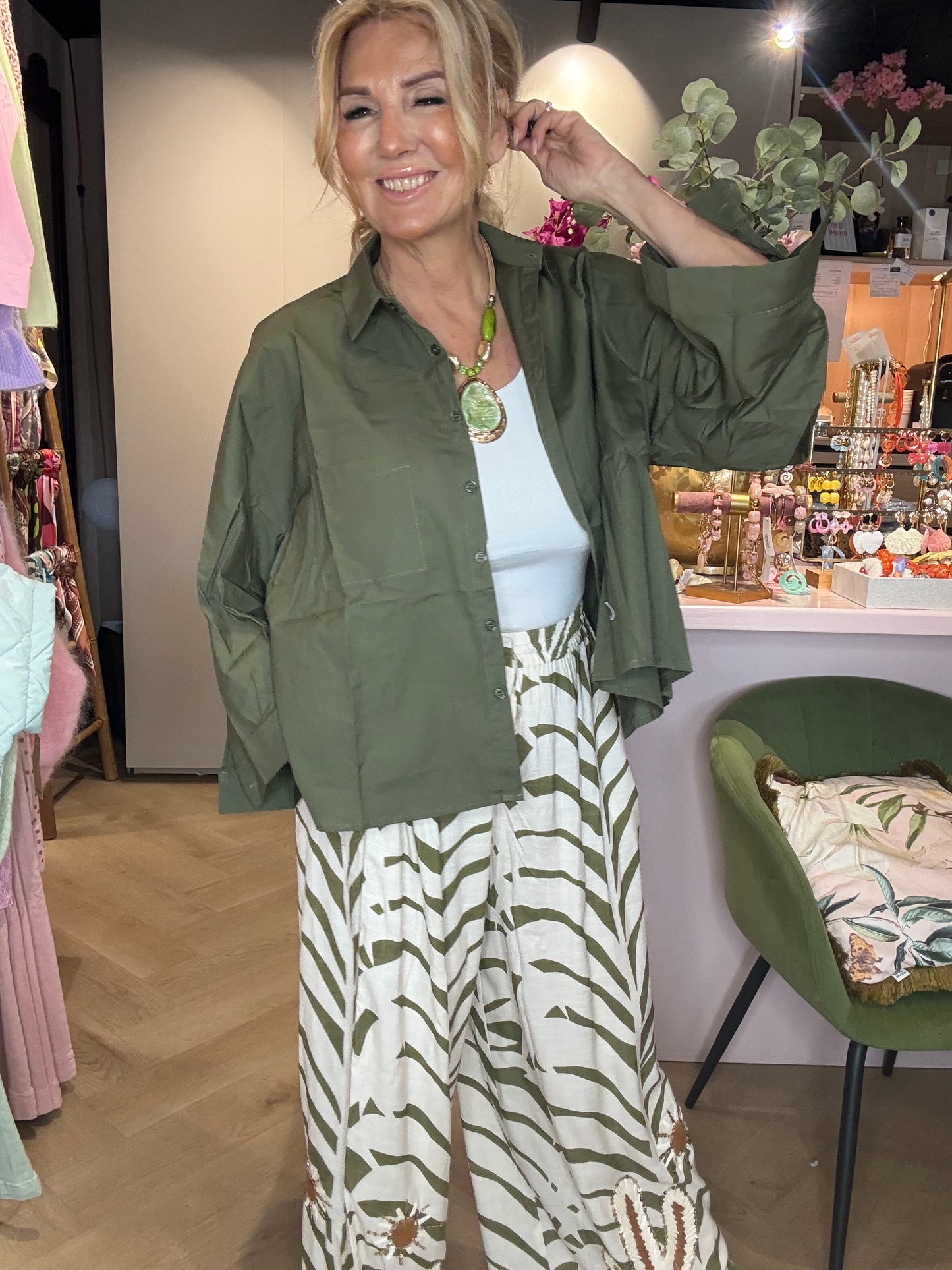 Bluse armygrøn