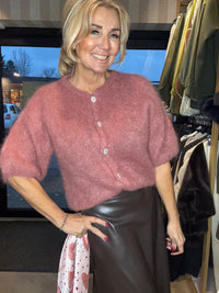 Vestje Mohair Framboos