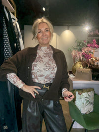 Alpaca Vestje met Kraagje Bruin