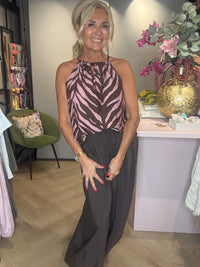 Top halter cebra rosa 🦓