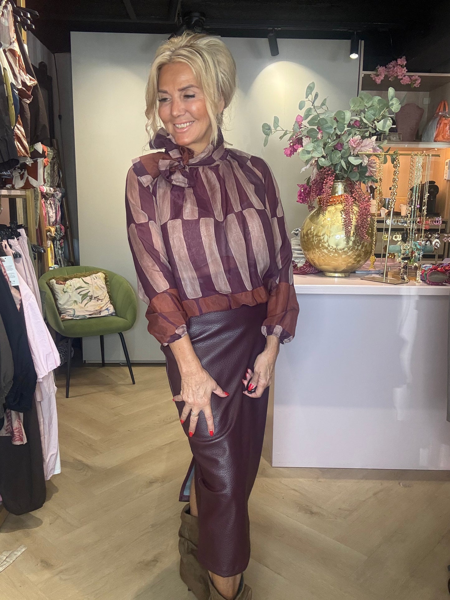 Blouse Tencel aubergine