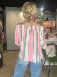 Bluse Sophie Pink Grøn