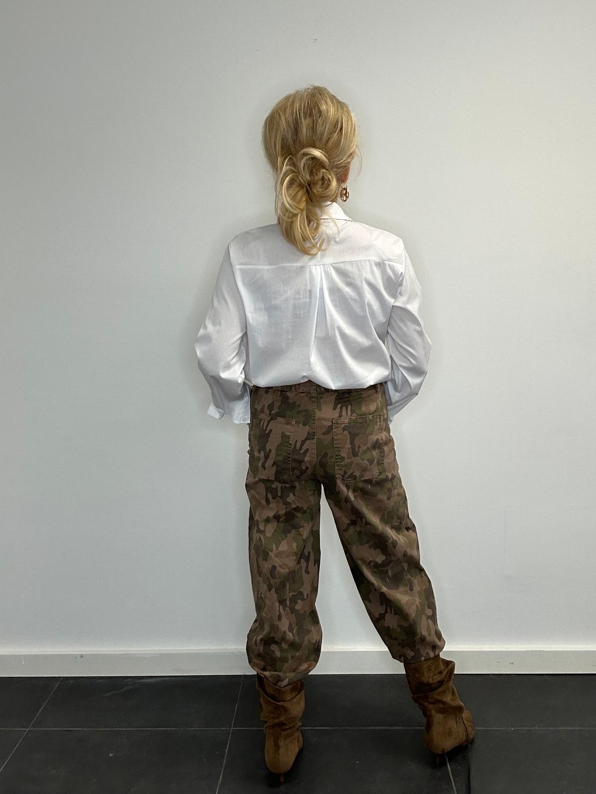 Broek Carly Camo elastische tailleband