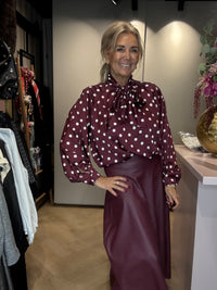 Blouse Polkadot Bordeaux