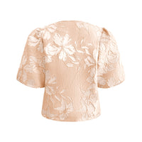 Triple Nine JA92408 – Jacket Short Sleeves (satijn) met gouden knopen Poeder Rose