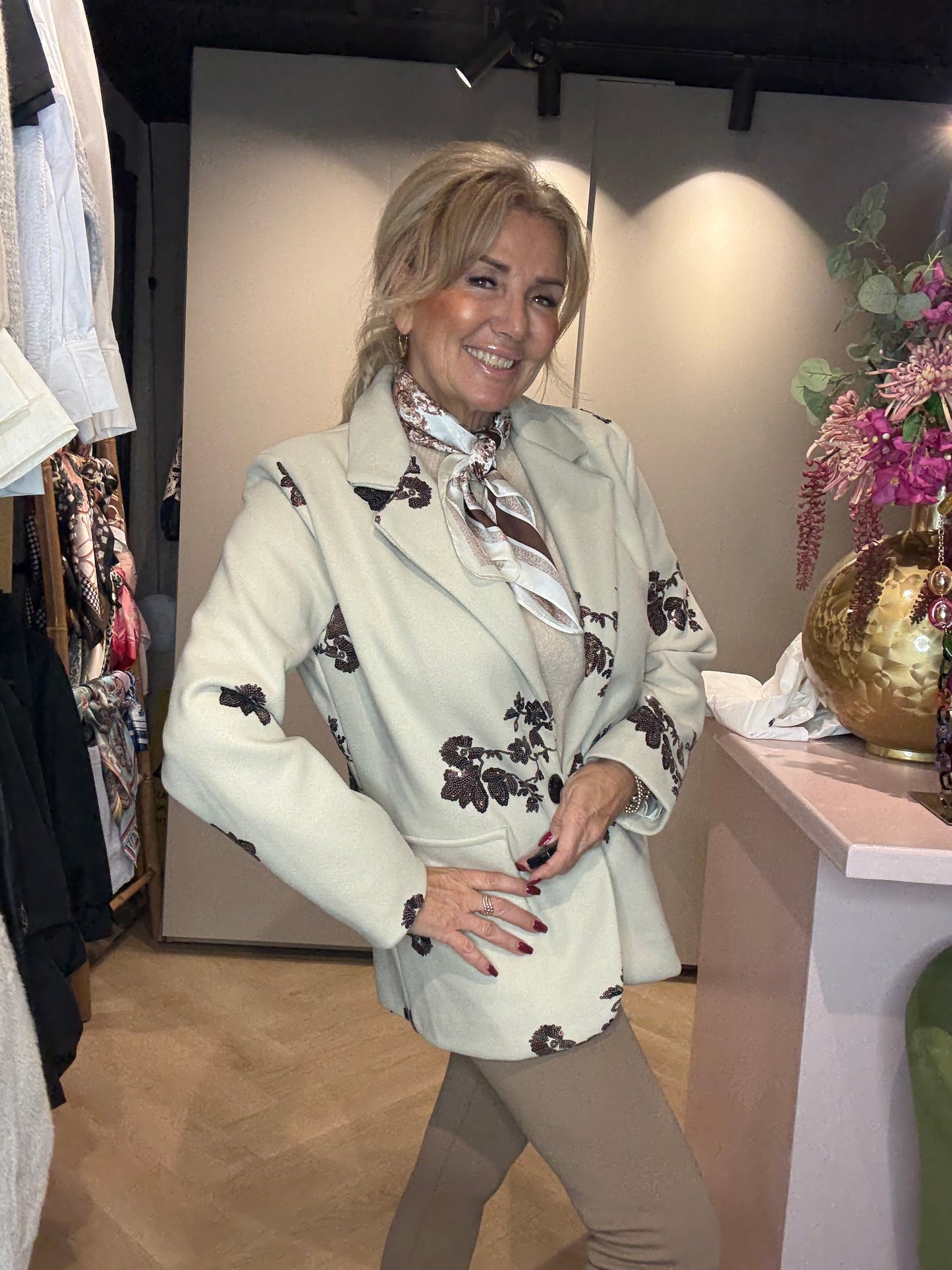 Blazer crème Fleur