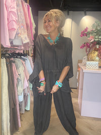 Leinenhose Choco Marbella
