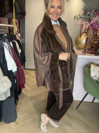 Poncho Jas Donkerbruin