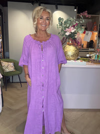 Robe Malany en lin lilas