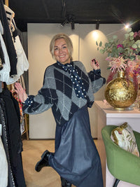 Rok Donkerblauw Puh Leatherlook