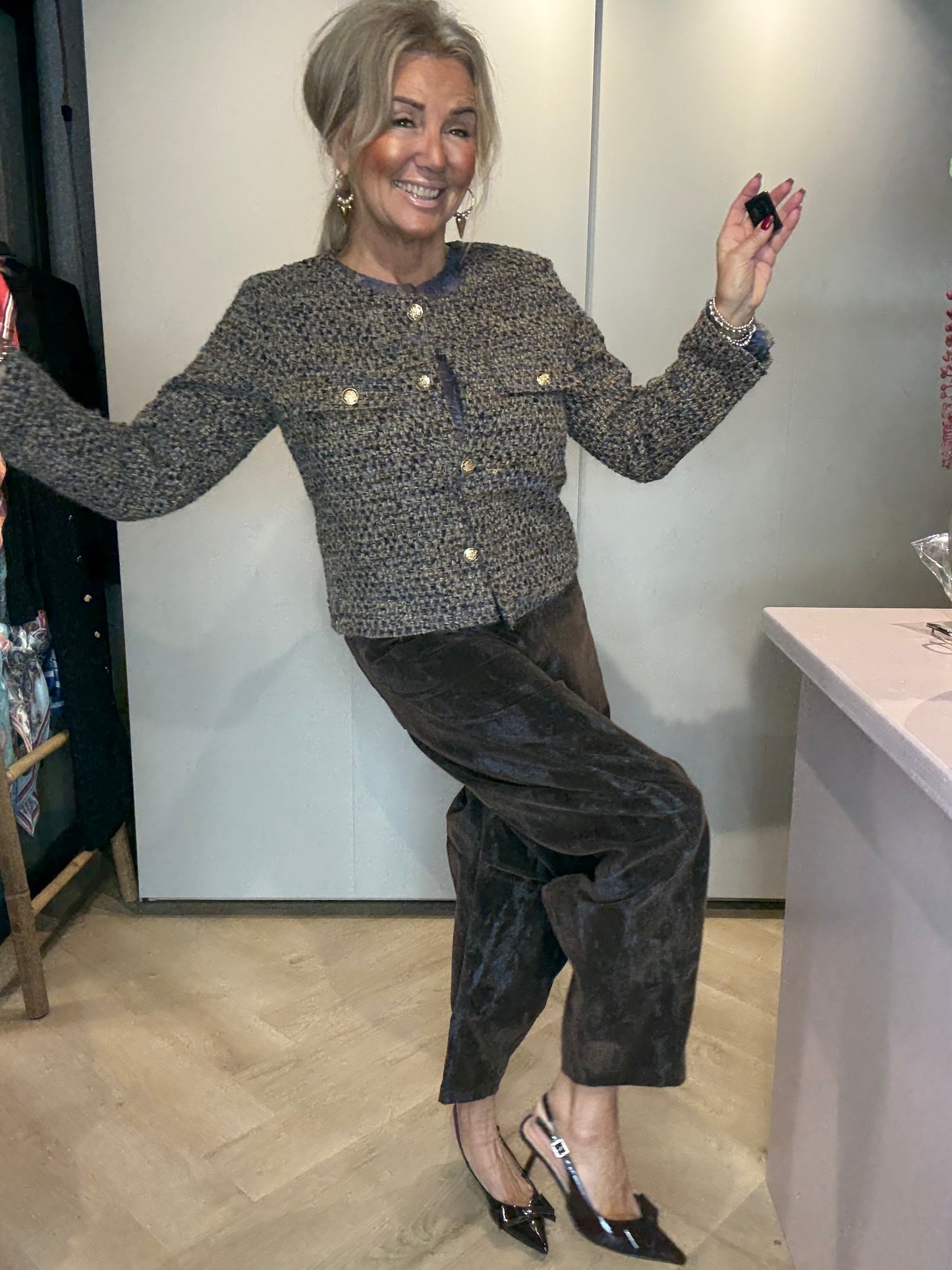 Broek Barrel Bruin Blauw