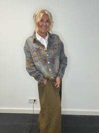 Blouse jeans Bleach Flower