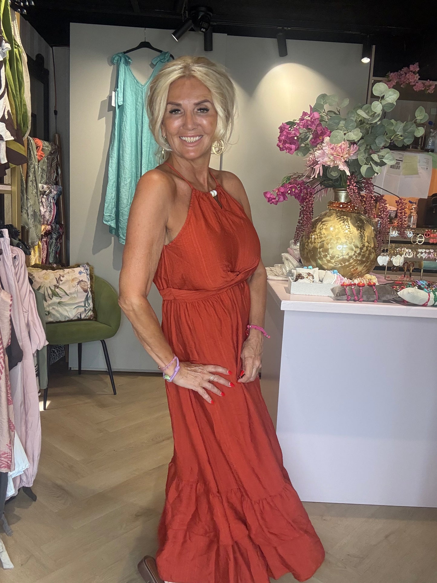 Dress rust brown Athens