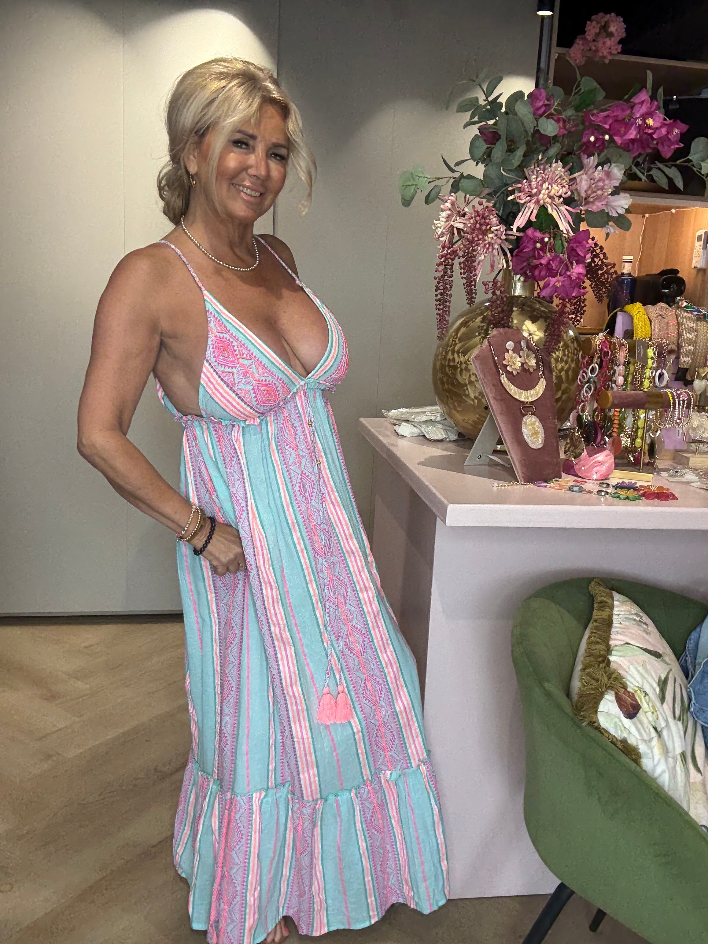 Jurk Ocean Breeze Maxi Turquoise