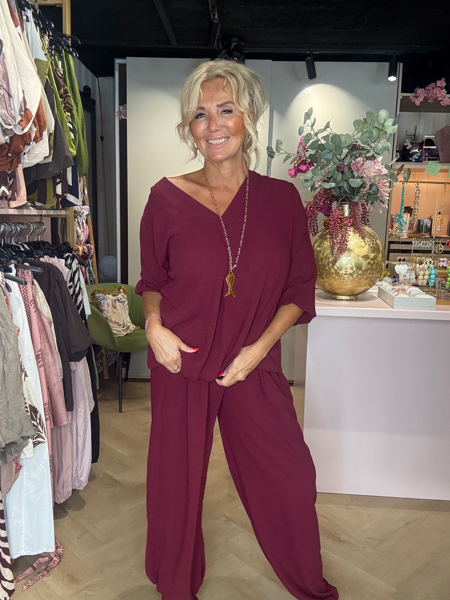 2-delt sæt Burgundy ballonmodel