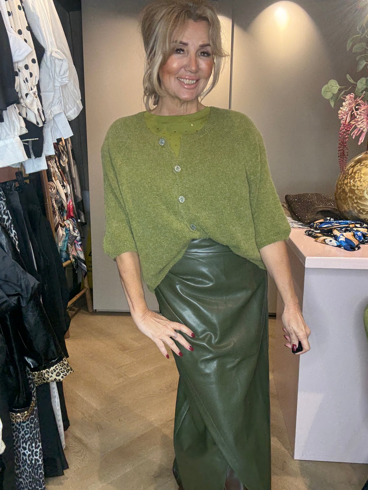 Vestje korte mouw Alpaca Groen