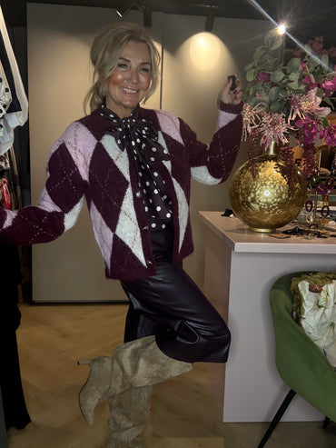 Polkadot Blouse Burgundy