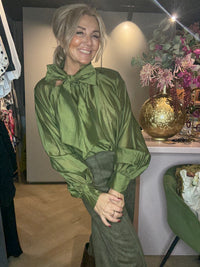 Blouse Matcha green Bow 👌