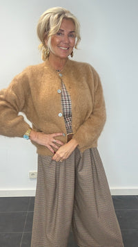 Top Pepita Ruit Cashmere