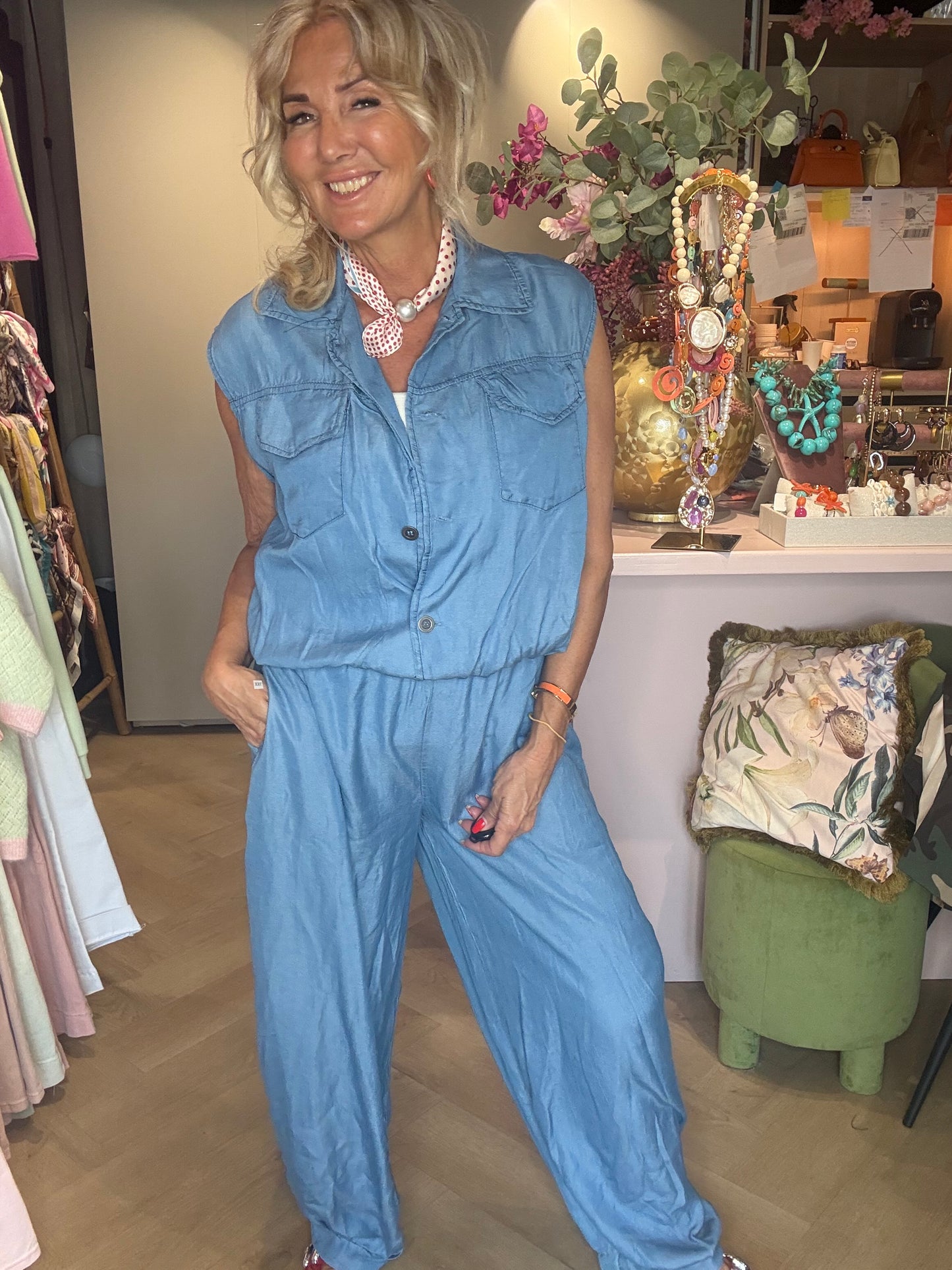 2-delt sæt jeans viskose❌hot trend alert❌