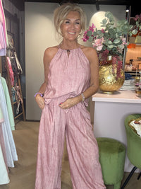 2 Delige set Rose linnen look