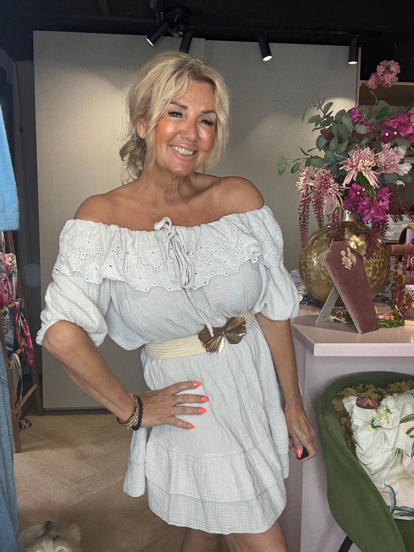 Jurk Boho Romance Dress Creme