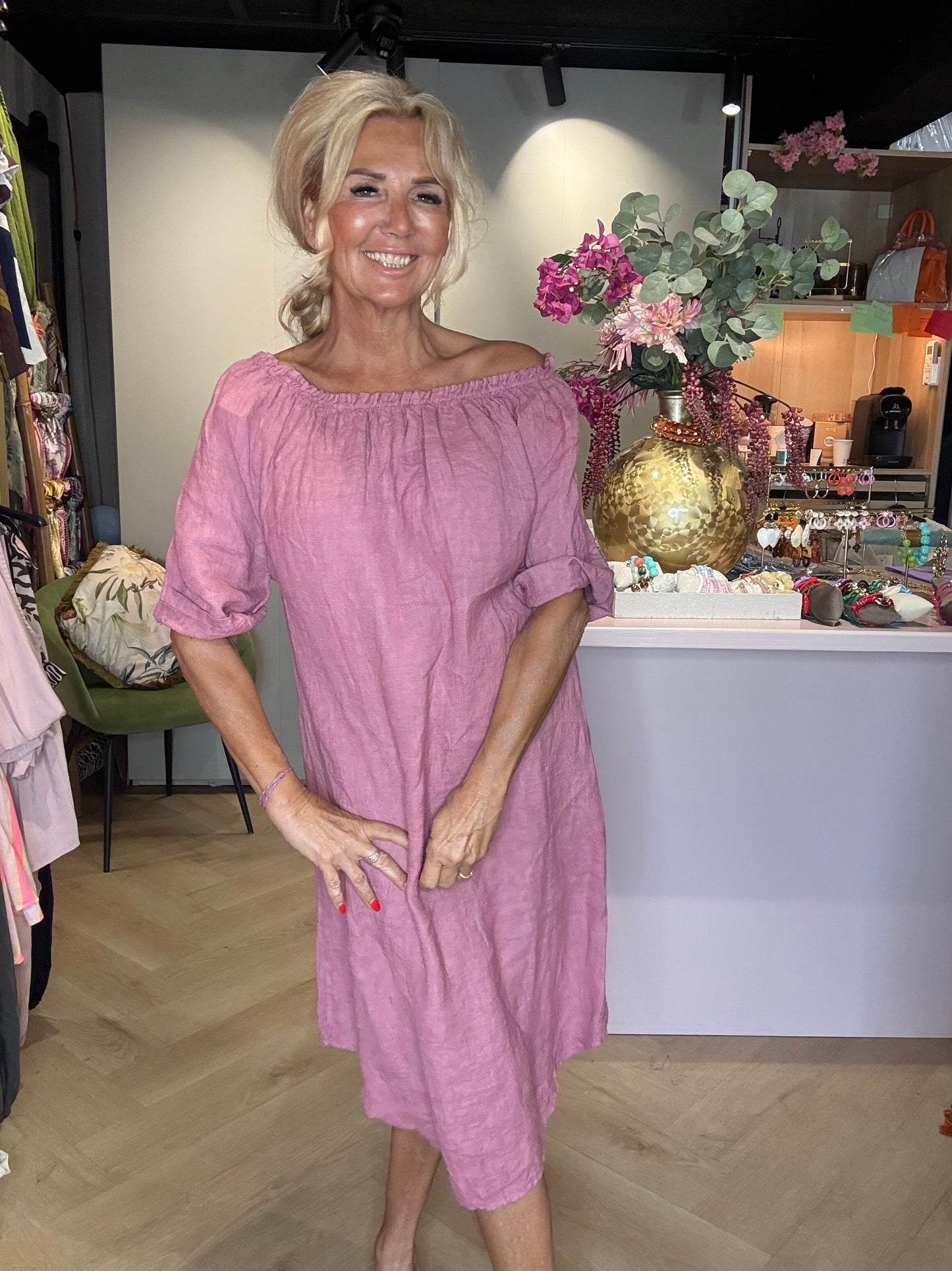 Jurk linnen Blush