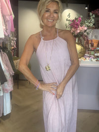Leinenkleid St. Barths in puderrosa