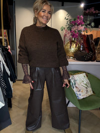 Trui Grof Gebreid Bruin