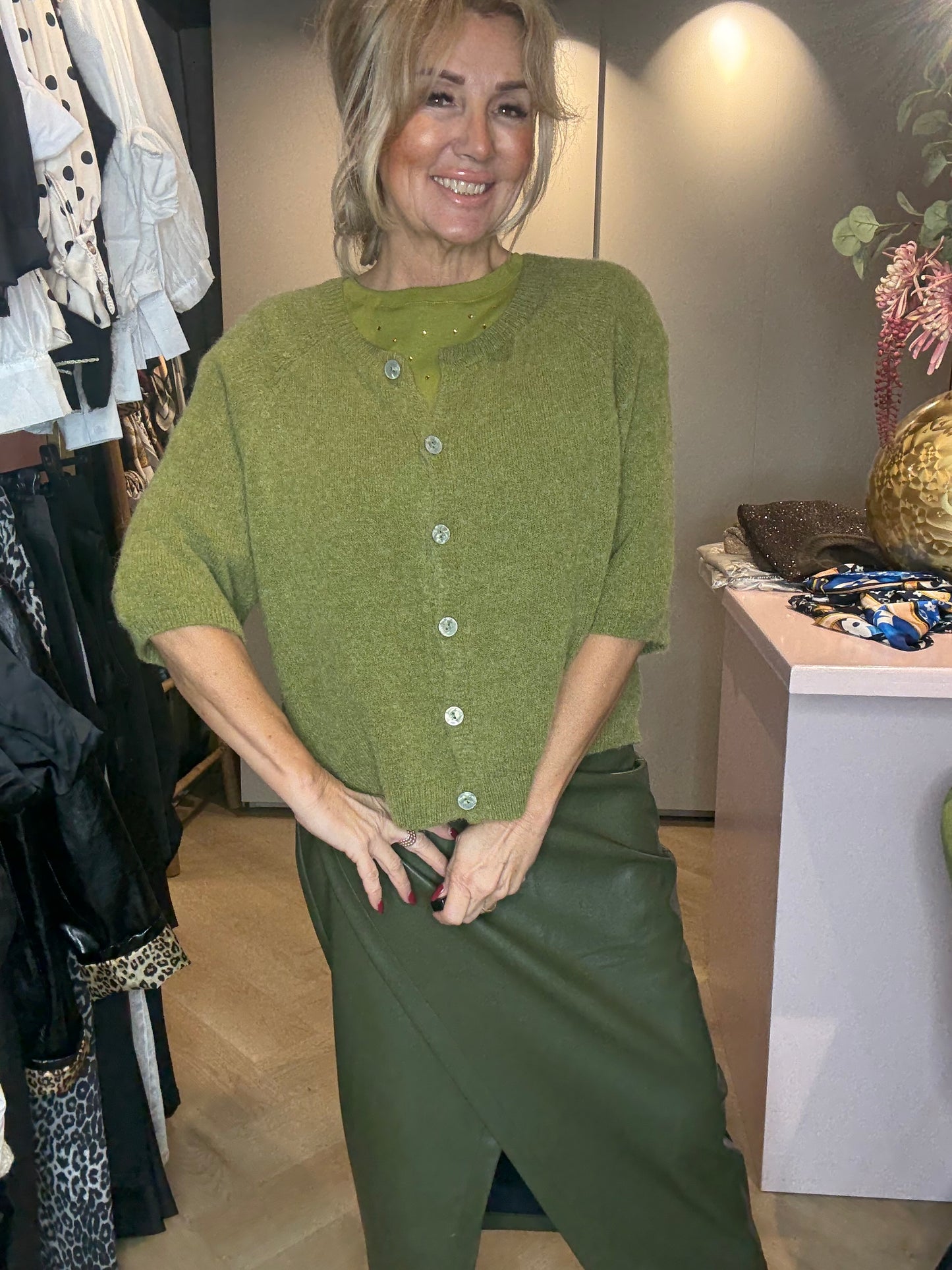 Vestje korte mouw Alpaca Groen