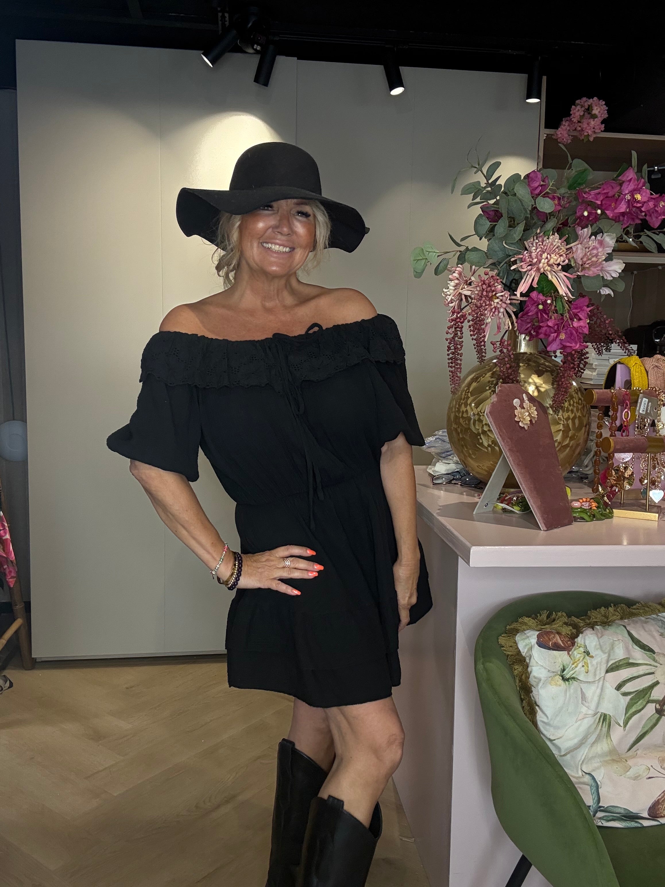 Jurk Boho Romance Dress Zwart