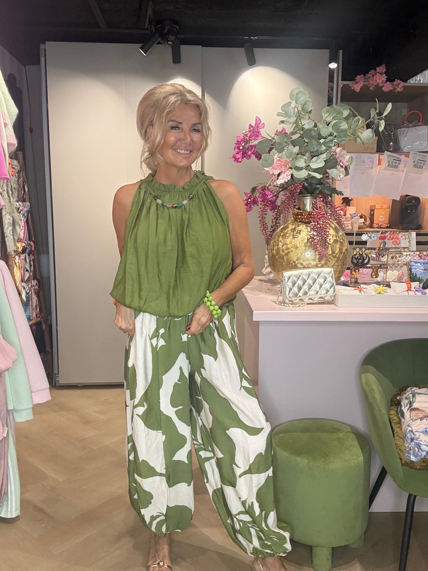 Broek Ballon She  matcha