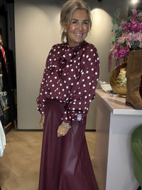 Blouse Polkadot Bordeaux