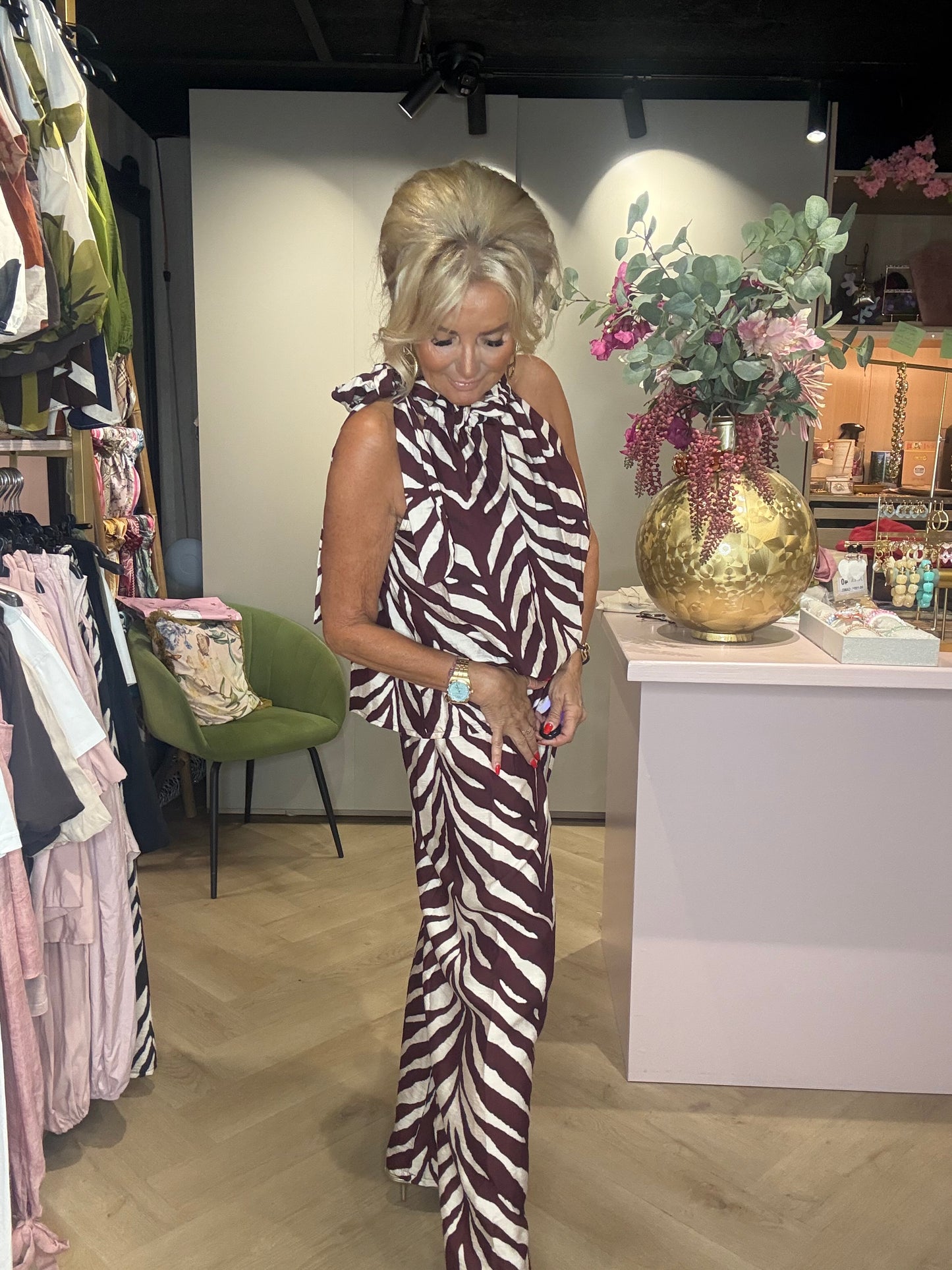 2-delt sæt zebra 🦓 Bordeaux