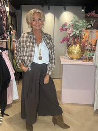 Blouson/Jacke braunes Flanell-Karomuster