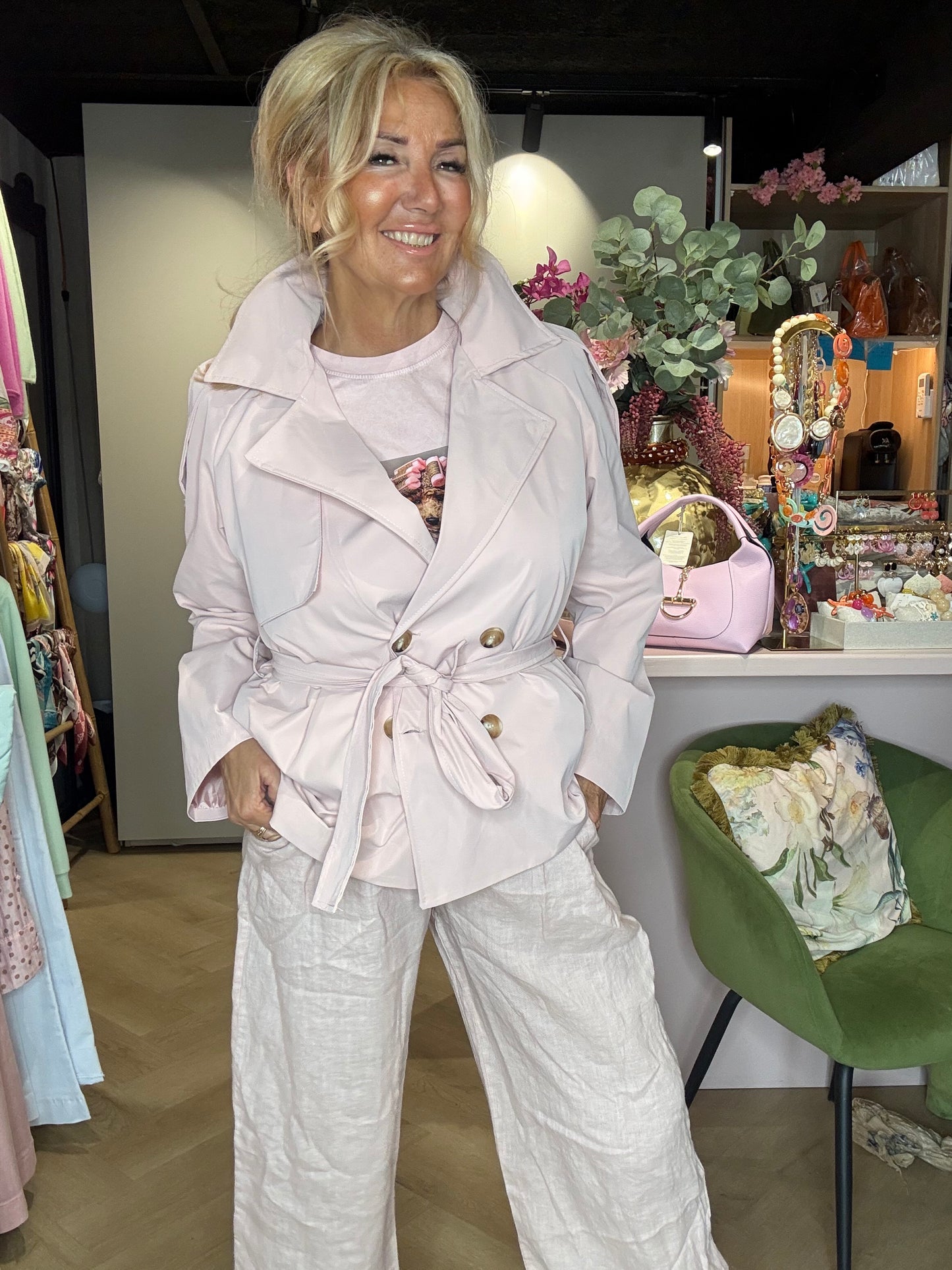 Trench-coat rose poudré🌸