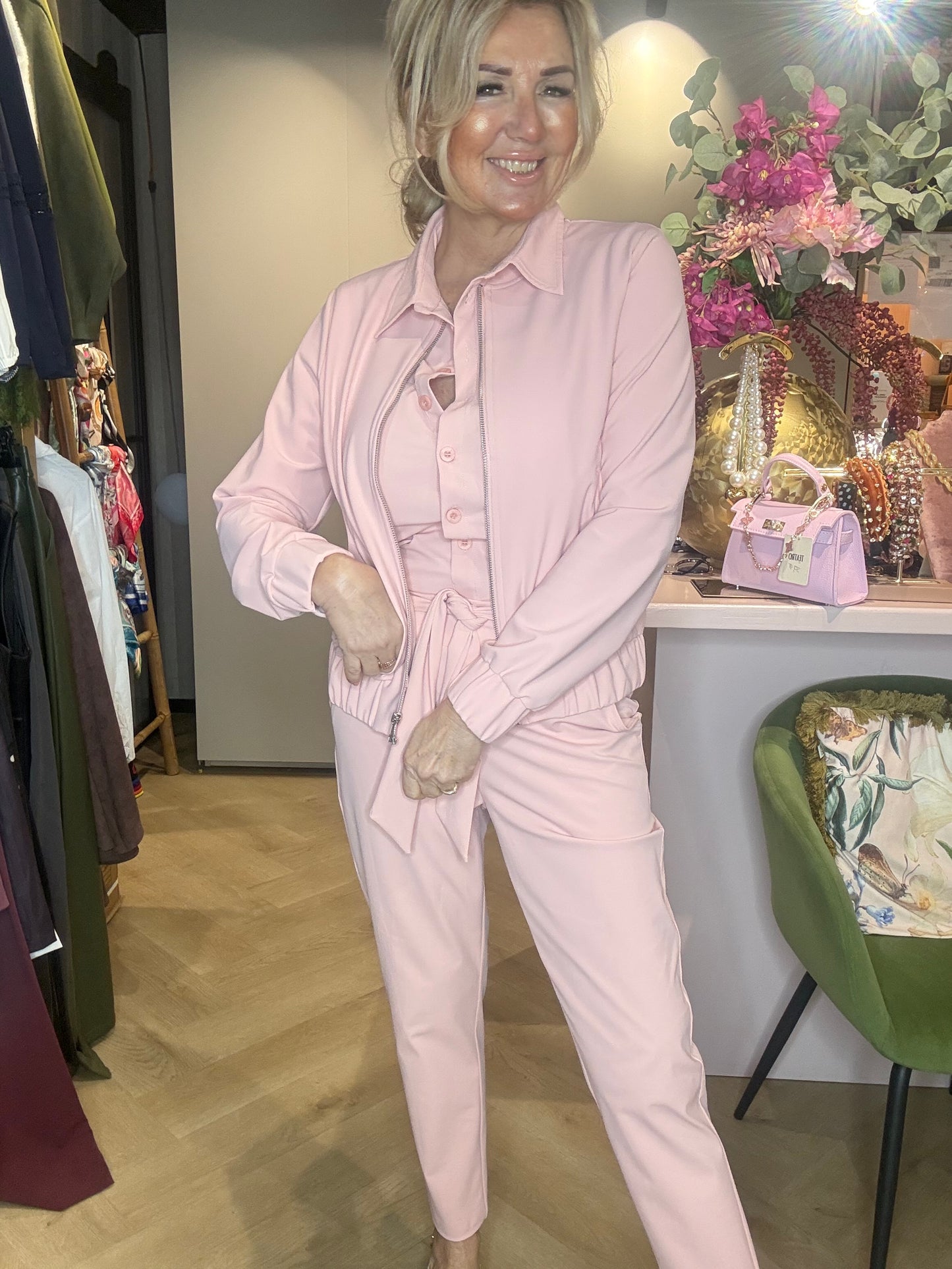 Mi Piace Travel Bomber Jack MP202636 Bonded 463 – Mellow Rose | Summer Collection 2026