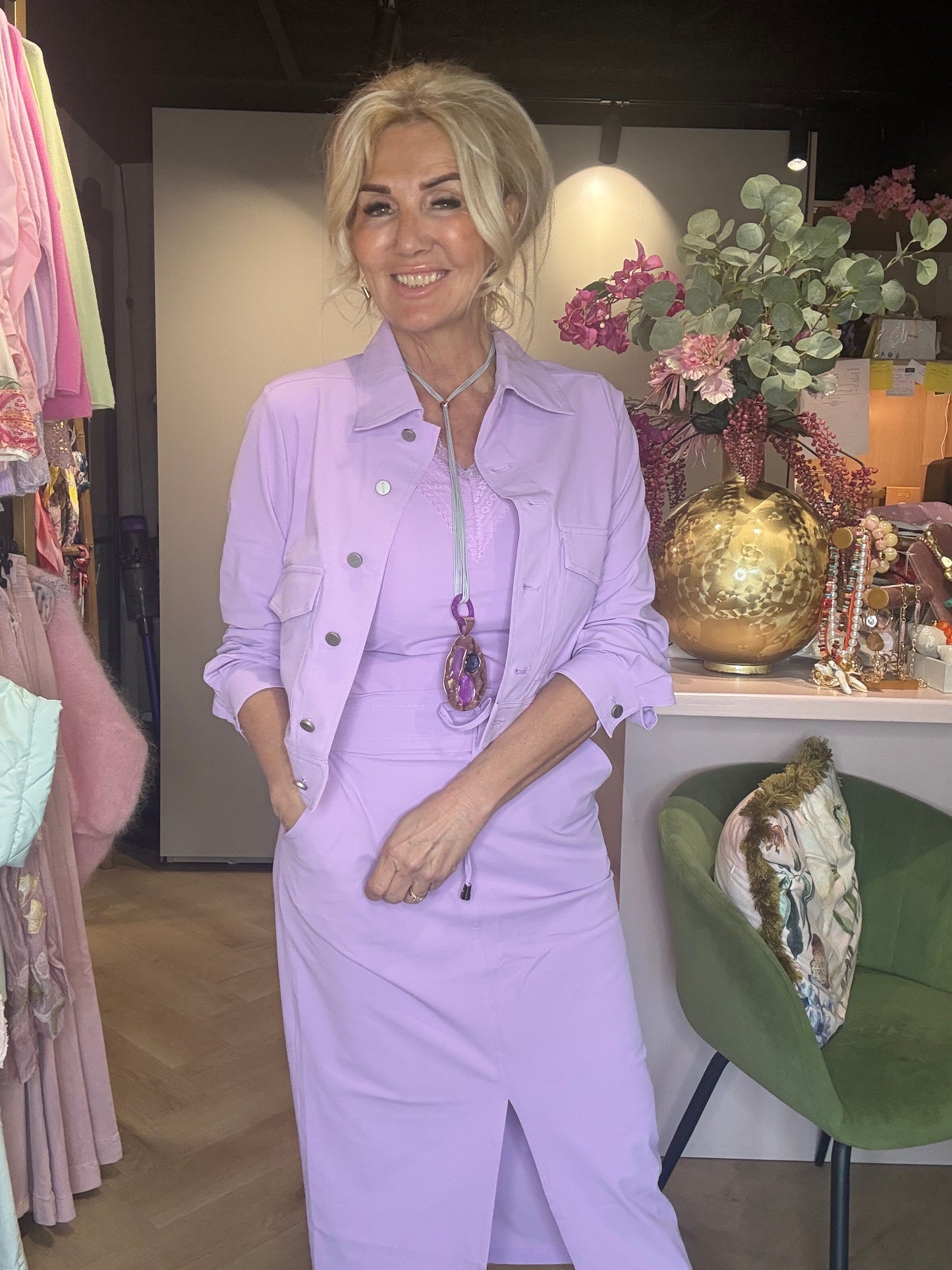 Mi Piace Jacket Cropped Milky Lilac MP202348