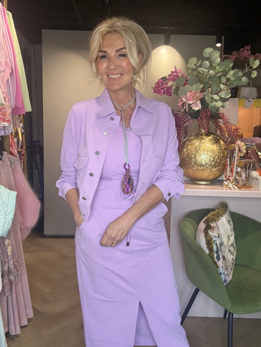 Mi Piace Jakke Cropped Milky Lilac MP202348